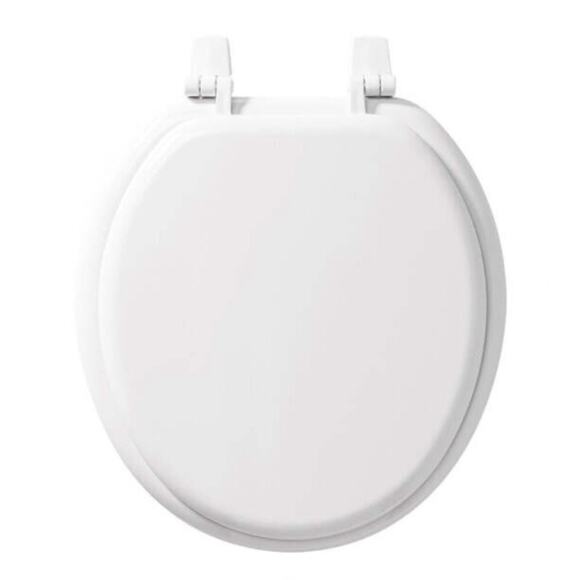 NWOT Bemis Round Enameled Wood Toilet Seat White - Picture 2 of 9